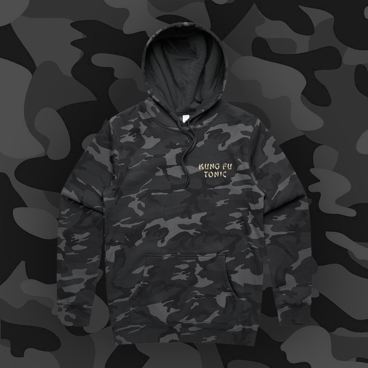 Kung Fu Tonic - Black Camo Hoodie