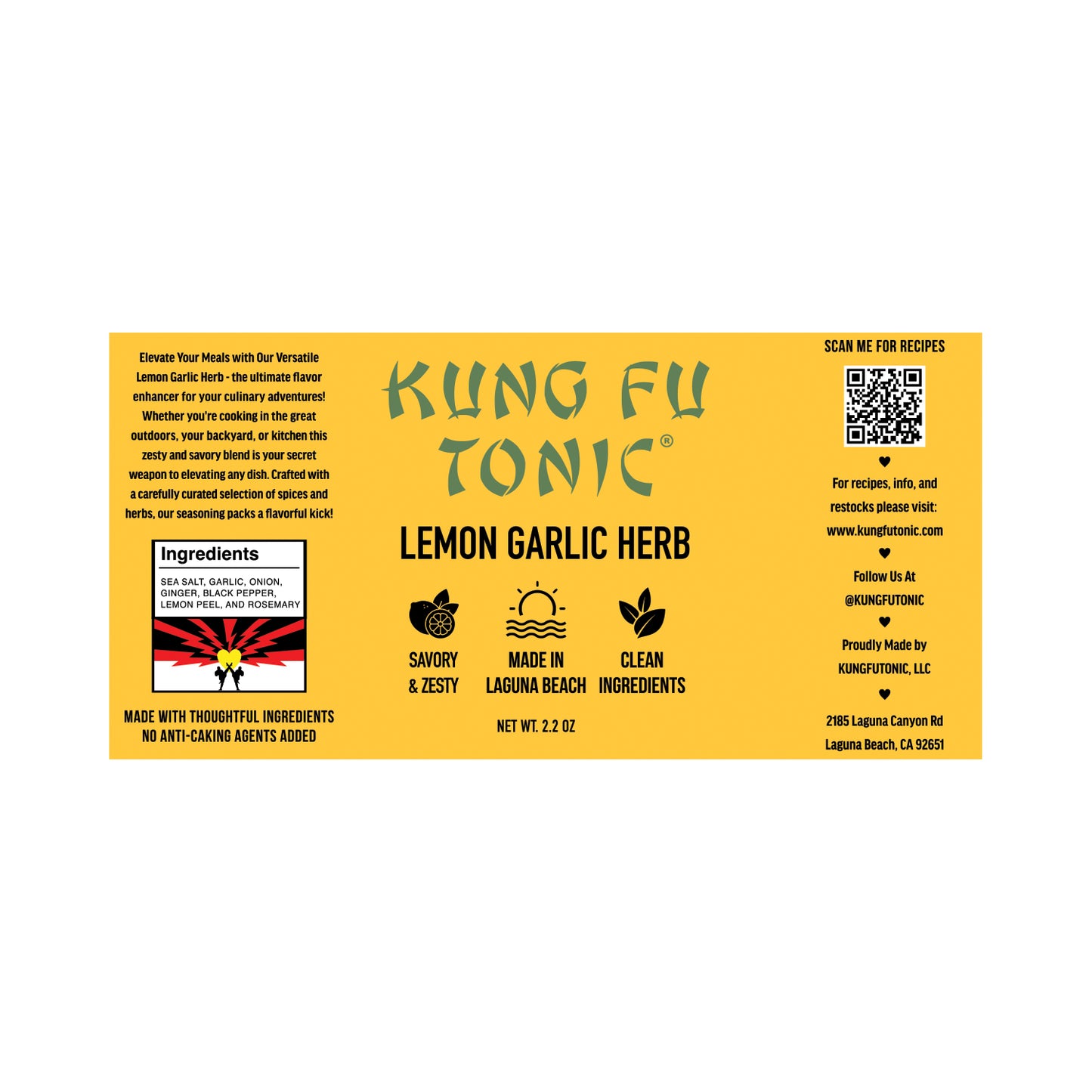 Lemon Garlic Herb Seasoning - Shaker